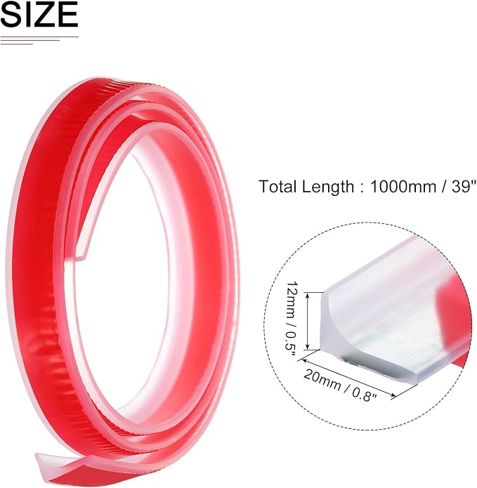 39"x0.8"x0.5" Collapsible Shower Barrier Stopper - Image 2