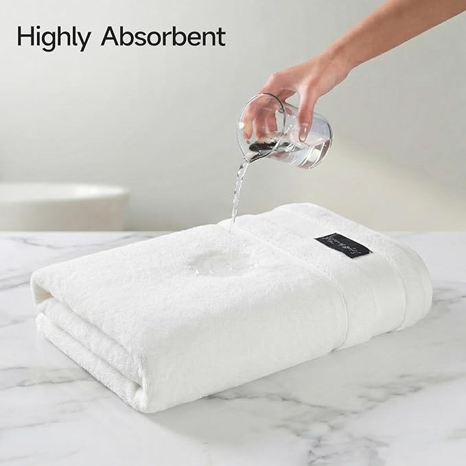 REDKISS Large Bath Towels Set 2 Piece, 100% Cotton, 31x63 in, Heavyweight 760G - Image 6