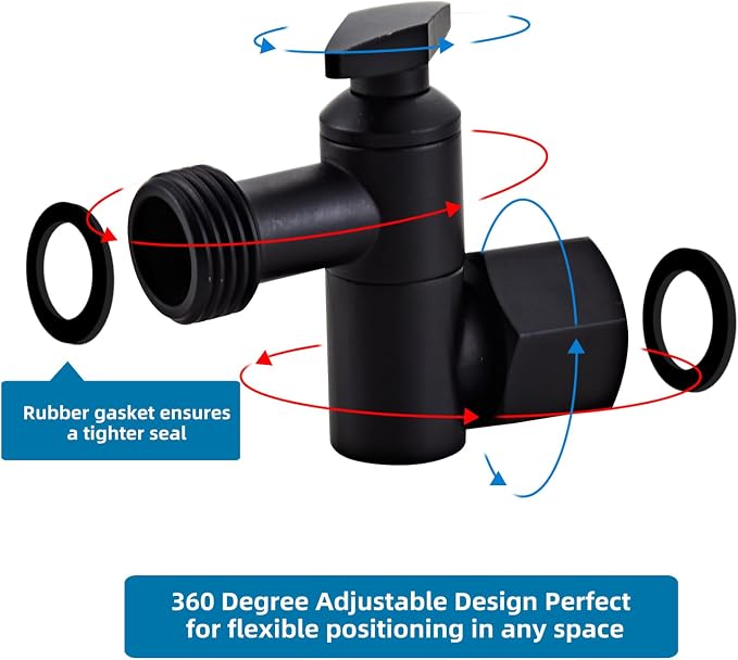 Shower Head Elbow Adapter, 360° Adjustable Stainless Steel Extension Arm - Image 5