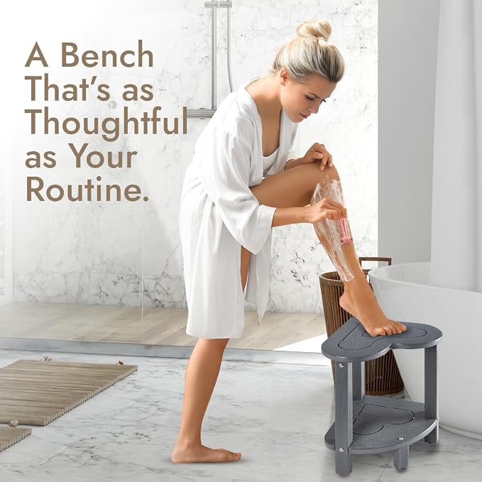 UHA Corner Shower Stool for Inside Shower - Image 3