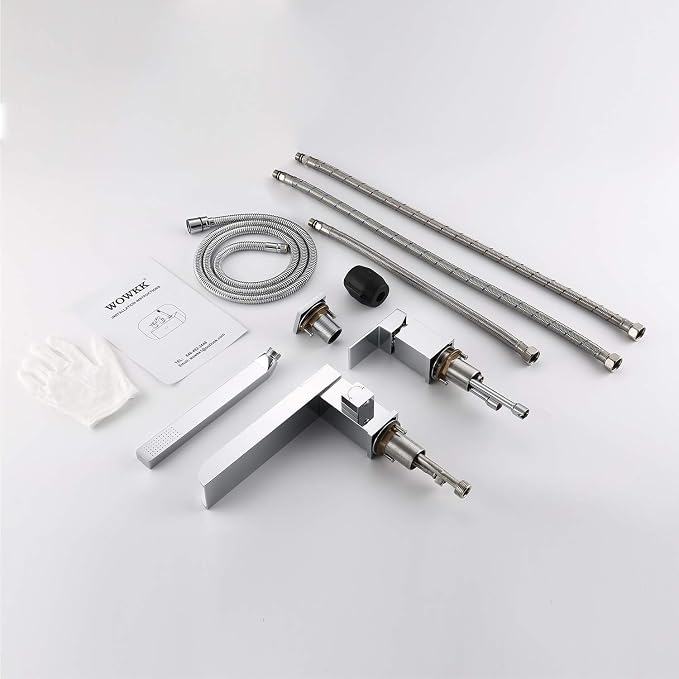 Waterfall Roman Tub Faucets Deck Mount Chrome Bathtub Faucets Brass Tub Filler - Image 7