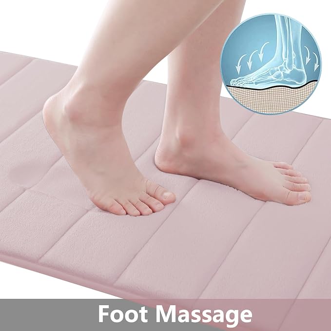 Buganda Memory Foam Bath Mat, Ultra Soft and Non-Slip Bathroom Rugs, Water - Image 2