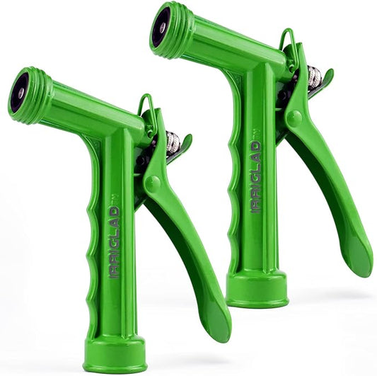 Hose Nozzle 2 Pack, Full Size Pistol Grip Water Nozzle Sprayer by IRRIGLAD