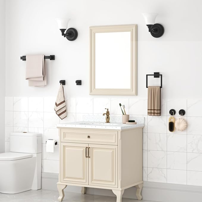 Bathroom Hardware Accessories Set: 7-Pieces Bath Towel Bar Set, Towel Racks - Image 8