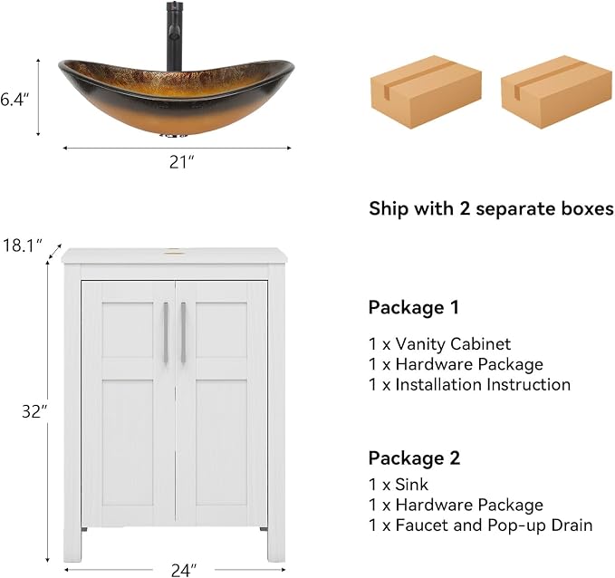 YOURLITE 24" Bathroom Vanity - Image 3