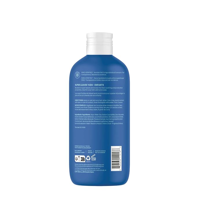 ATTITUDE Shampoo and Body Wash for Kids, EWG Verified Hair and Body Cleanser - Image 7