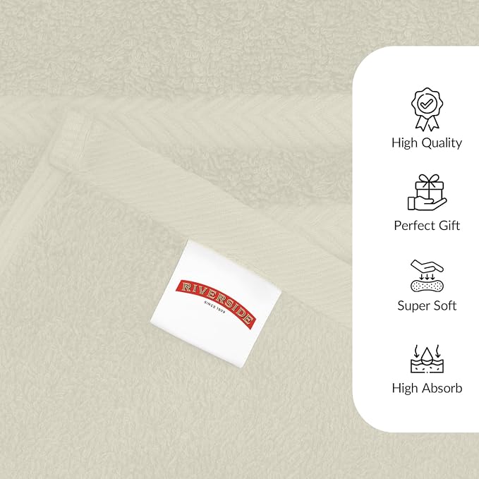 RIVERSIDE Pack of 2 Extra Large Bath Sheets 35 x 70 Inches - Image 5