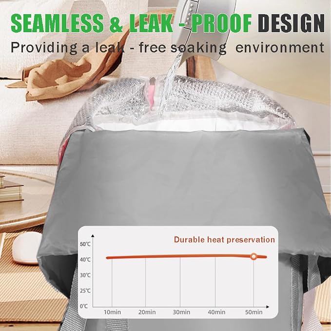 Collapsible Bucket for Soaking Feet, Portable Travel Foot Bath Tub, Fully - Image 3