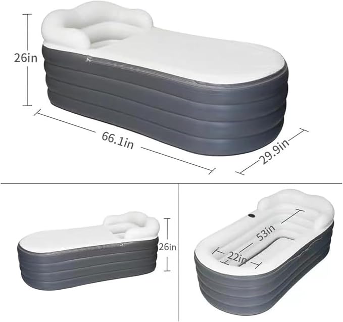 B&Y Inflatable Soaking Bathtub for Adult, Designed - Image 2