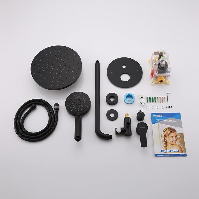 Iriber Shower System Wall Mounted Shower Faucet Mixer Set - Image 7