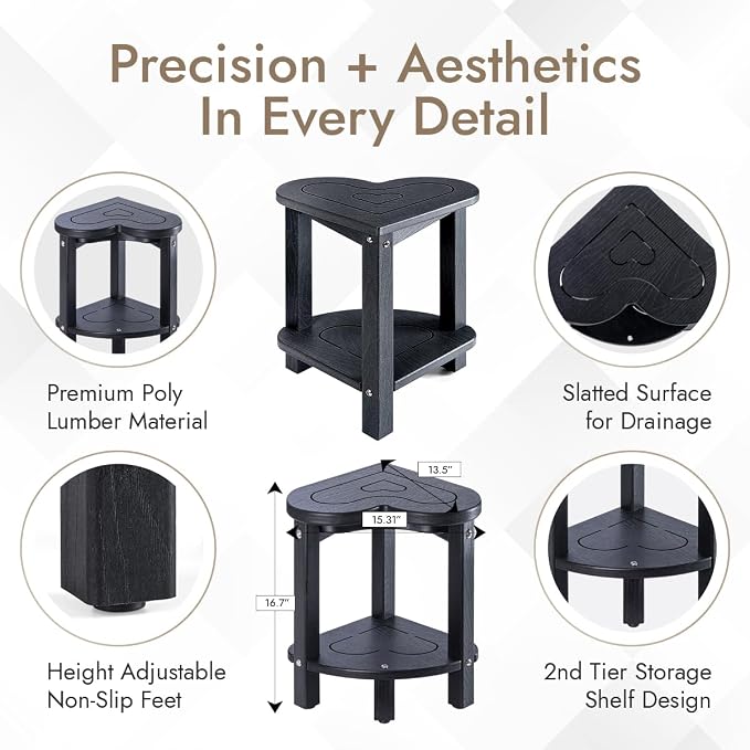 UHA Corner Shower Stool for Inside Shower - Image 4