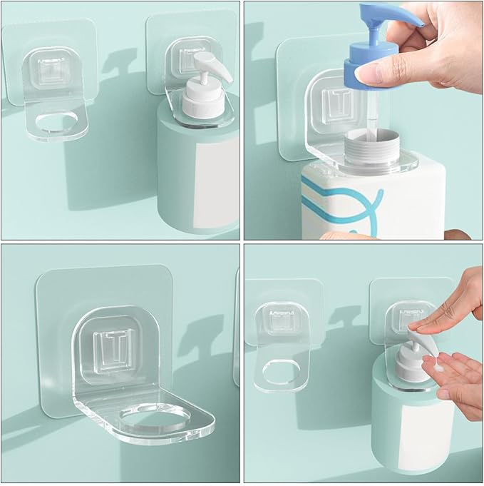 Garneck 2 Pcs Shower Gel Holders Wall-mounted Adhesive Storage Racks - Image 7