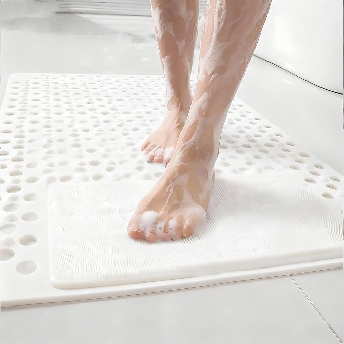 Bath Tub Shower Mat with Soft Shower Foot Scrubber Mat by Unknown