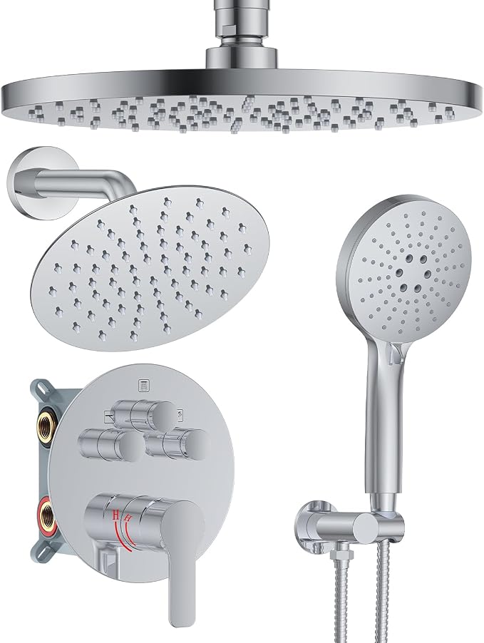Shower System with Pressure Balance Valve by Woindo