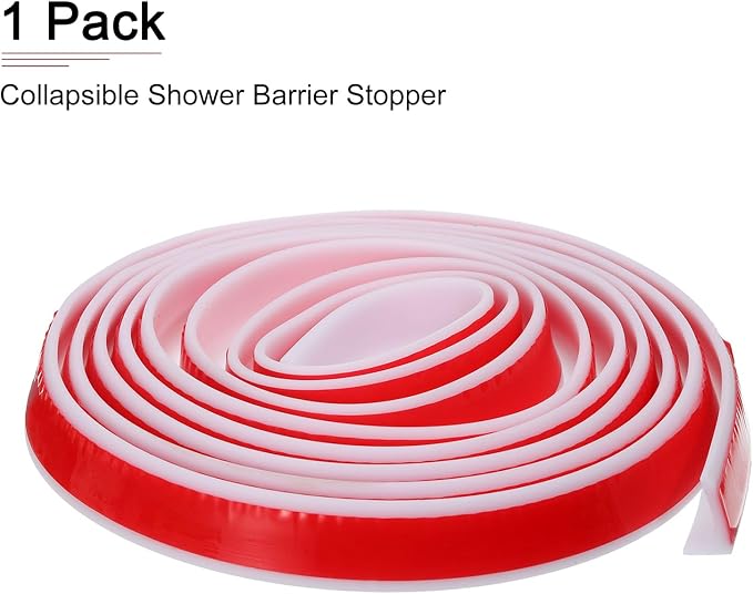 118"x0.8"x0.5" Collapsible Shower Barrier Stopper - Image 6