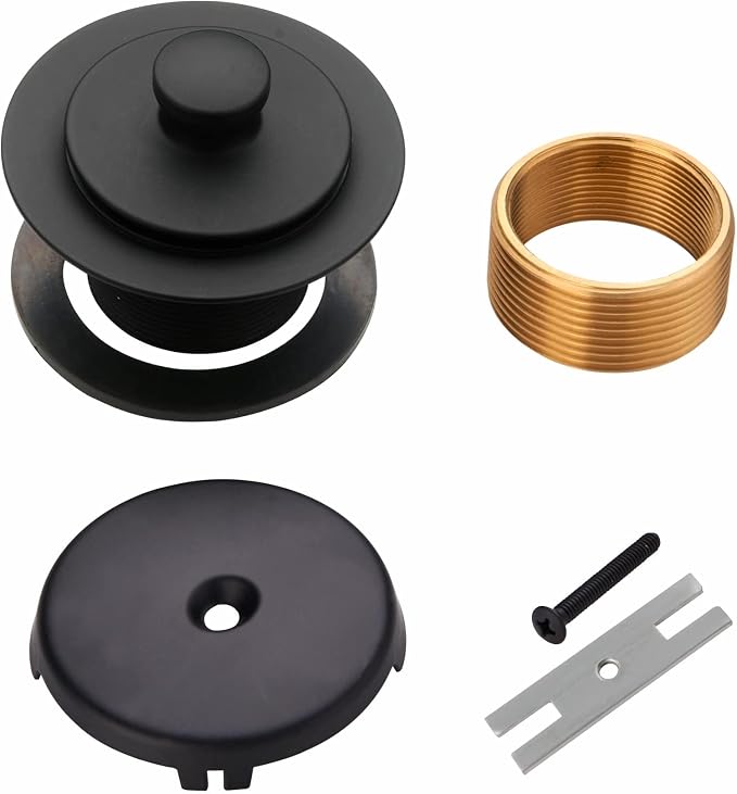 Black Bathtub Drain Conversion Kit Assembly by WELLUP