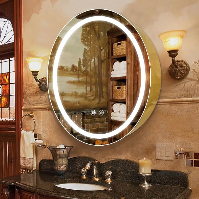 24inch Round Medicine Cabinet by Janboe