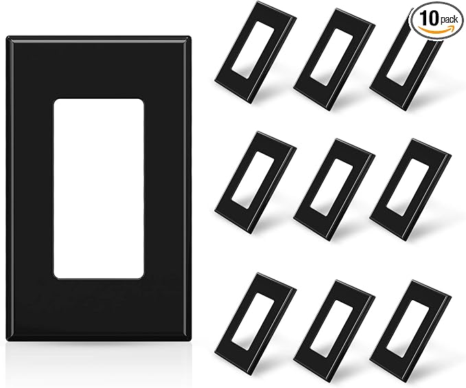 ELEGRP 1-Gang Screwless Decorative Wall Plates, Standard Size Unbreakable by ELEGRP%7CELEGROUP