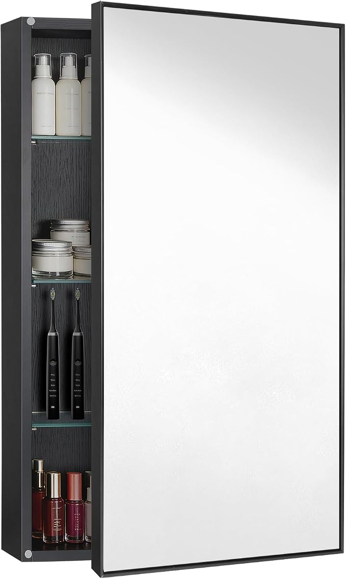 Black Bathroom Medicine Cabinet - Image 8