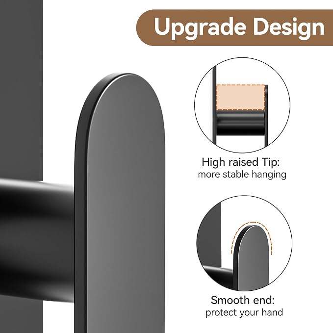 pickpiff Adhesive Towel Hooks for Bathroom: 20LB Extra Strong Wall Hanger for - Image 6