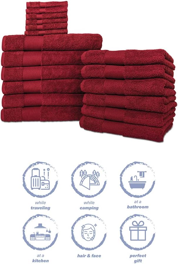 Hencely 18-Piece Bath Towel Set - Image 6