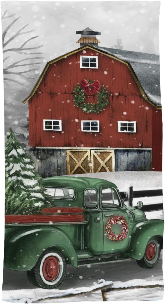 Briarwood Lane Christmas on The Farm Hand Towel by BriarwoodLane