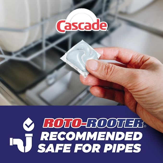 Cascade Free & Clear Dishwasher Pods, Dishwasher Detergent, Dish Detergent Soap - Image 3