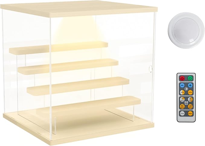 Choowin 5 Tier Clear Acrylic Lighted Display Case by Choowin