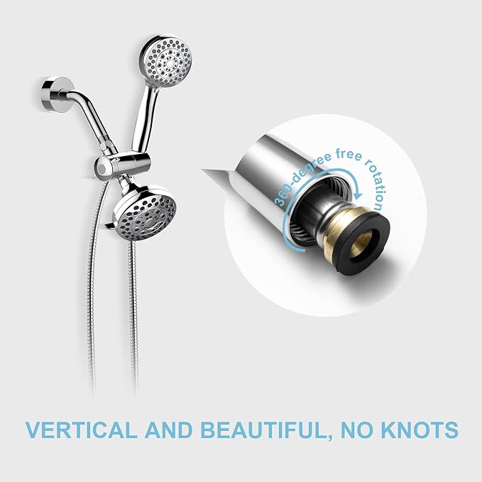 OFFO Shower Hose, 48 in Kink Free Stainless Steel Shower Hose Attachment - Image 2