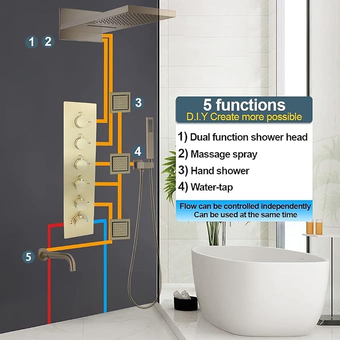 HOMEDEC Multi Function Shower Diverter Valve - Image 2