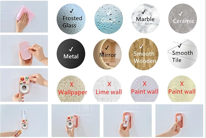 Automatic Toothpaste Dispenser & Toothpaste Holders and Wall Mounted Cup 3 - Image 8
