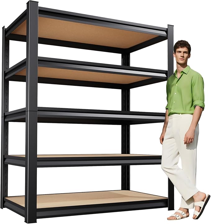 72" H*46" W Garage Shelving, Heavy Duty Garage Storage Shelves, Metal Shelving by XCXVVB