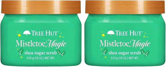 Tree Hut Mistletoe Magic Shea Sugar Scrub, Exfoliating & Hydrating Body Scrub by Tree+Hut
