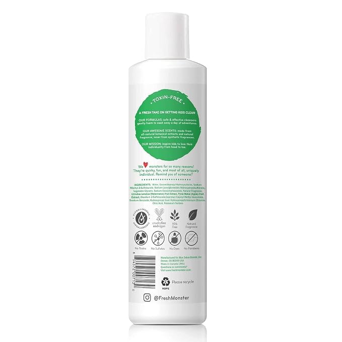 Fresh Monster 2-in-1 Shampoo & Body Wash, Toxin-Free, Hypoallergenic, Natural - Image 2