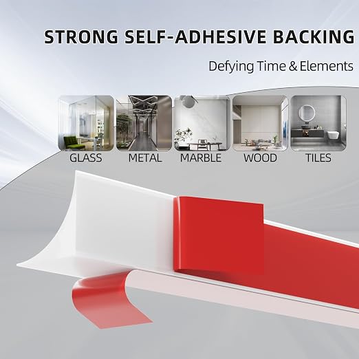 Flexible Quarter Round Molding Trim Peel and Stick 472Inch White, Small Self - Image 3
