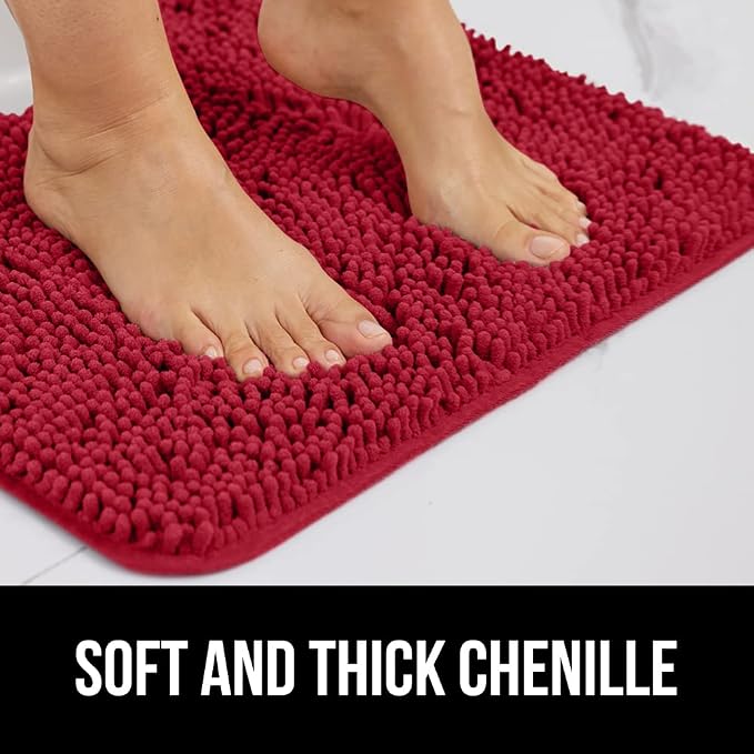 GORILLA GRIP Bathroom Rug Sets, Soft Chenille 2 Piece Area Rugs Set, Toilet - Image 4