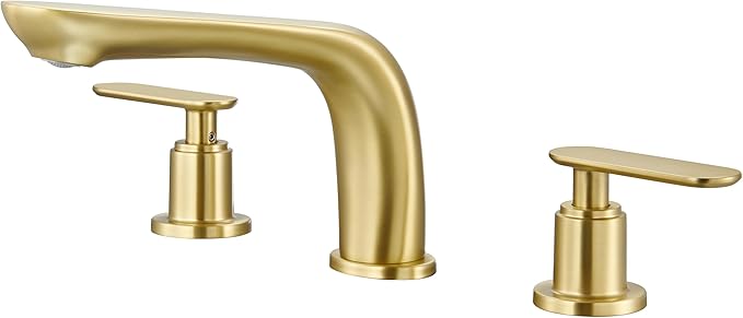 SITGES Classic Bathtub Faucet, 2-Handle Brushed Nickel Tub Filler, 3-Hole by SITGES