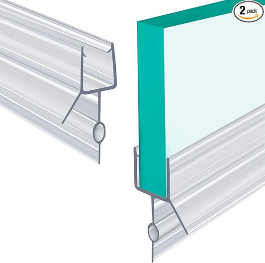 POZIA Clear Frameless Glass Shower Door Bottom Seal | Shower Door Sweep by POZIA