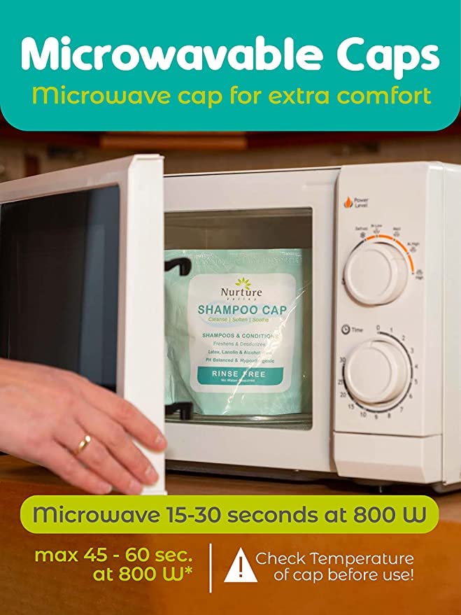 No Water Rinse Free Shampoo Cap by Nurture | Microwavable Washing & - Image 7