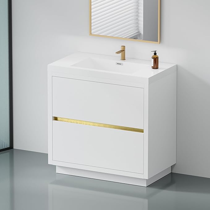 36 Inch Bathroom Vanity with Sink, Single Sink Bathroom Vanity, Freestanding by VUMALL