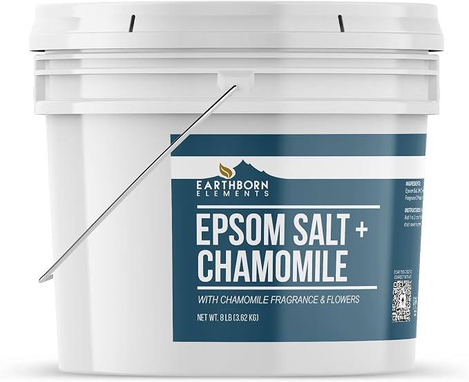 Earthborn Elements Chamomile Epsom Salt 8 lb, One Gallon Bucket, Pure & - Image 3