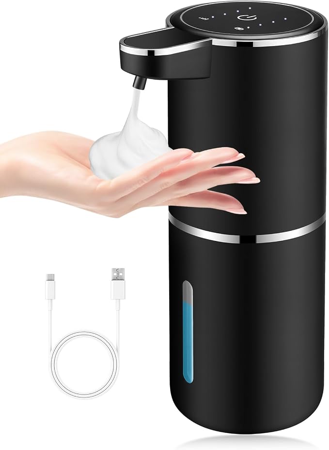 Automatic Soap Dispensers, 12.8oz/380ml USB Touchless Automatic Foaming Soap by VZZNN