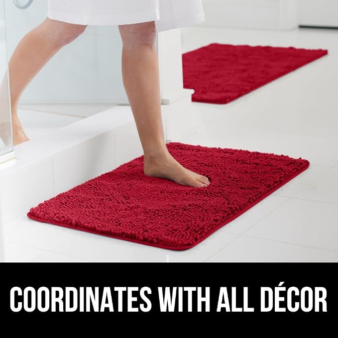 GORILLA GRIP Bathroom Rug Sets, Soft Chenille 2 Piece Area Rugs Set, Toilet - Image 9