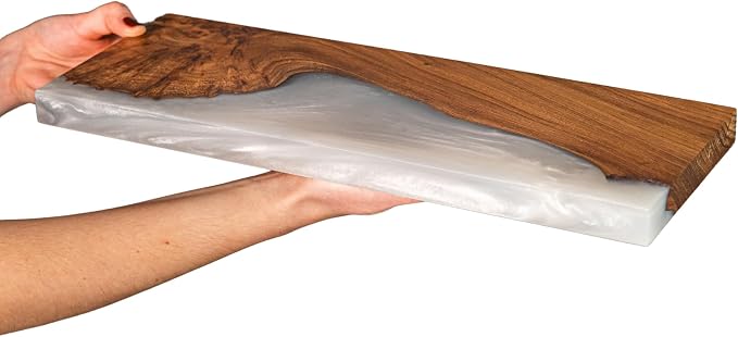 RWA Straight Edge Floating Shelf – Unique Wood Floating Shelf by RWAresinwoodart
