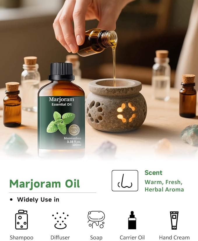 Pure Marjoram Essential Oil, Mumianhua Natural Herbaceous Oil - Image 5