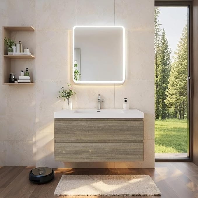 Floating Vanity Bathroom, 42 Inch Bathroom Vanity by VUMALL