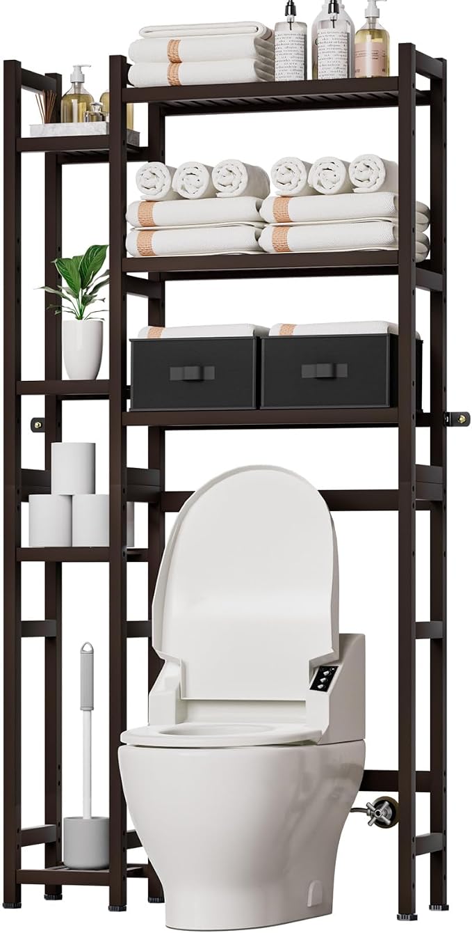 Homde Over The Toilet Storage, Bamboo Bathroom Organizer by Homde