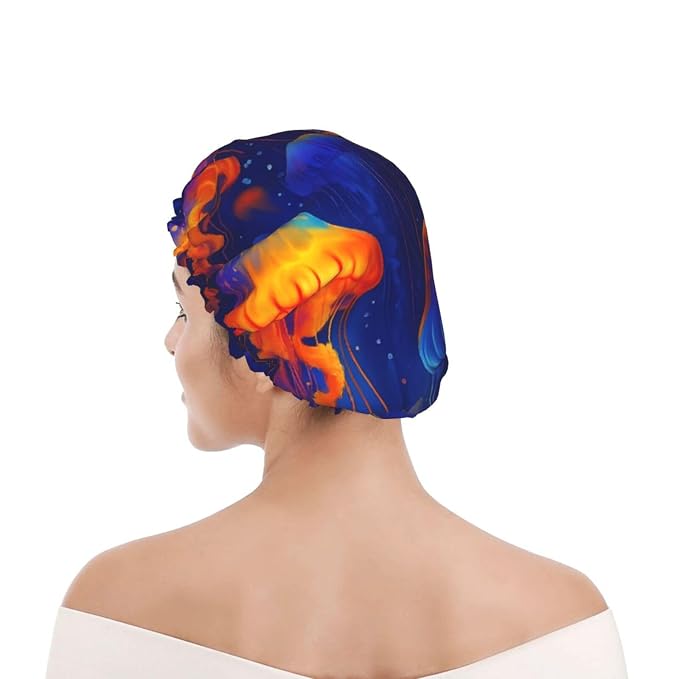 Fantasy Nautical Jellyfish Shower Cap - Image 8