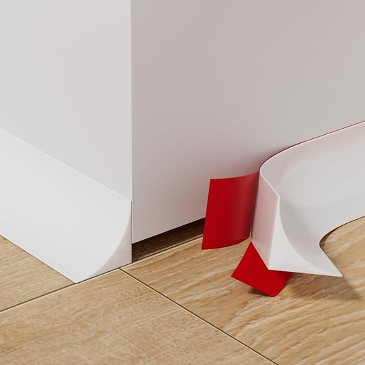 9.8' Flexible Quarter Round Molding, Peel and Stick Shoe Molding Baseboard by Cuysfead