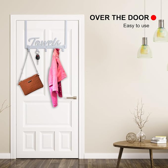 Over The Door Hooks, Towel Rack - Image 5